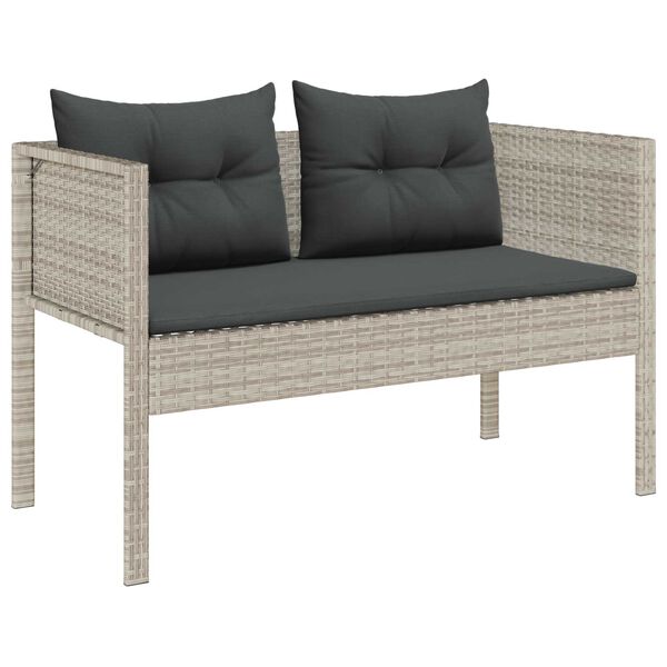 vidaXL Garden Sofa Set 6 pcs Light grey and dark grey Poly Rattan