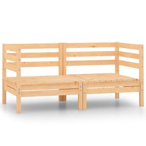 vidaXL Corner Sofa | Natural Wood | Solid Pinewood | Medium | Modular