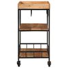 vidaXL Bar Cart 60x40x80 cm Solid Wood Acacia and Iron