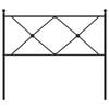 vidaXL Metal Replace Headboard Black 100cm