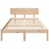 vidaXL Bed Frame with Headboard Natural 120 x 190 cm Solid Pine Wood