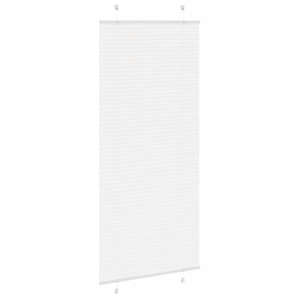 vidaXL Pleated Blind White 95x200 cm Fabric Width 94.4 cm Polyester