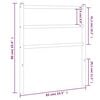 vidaXL Metal Replace Headboard White 80 cm