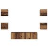 vidaXL TV Cabinet Set Wall-mounted 6 pcs Old Wood Engineered Wood
