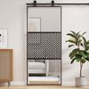 vidaXL Glass Door Fretwork Black 90 x 2 x 205 cm Aluminium