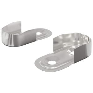 vidaXL Closet Rod Bracket 2 pcs White Zinc 40 x 18 x 10 mm Iron