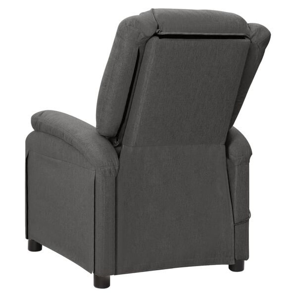 vidaXL Wing Back Massage Chair Dark Grey Fabric