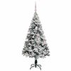 vidaXL Artificial Christmas Tree with 150 LEDs with Stand White 150 cm