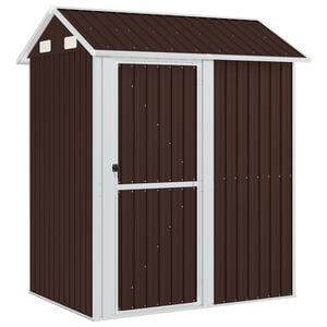 vidaXL Garden Shed Brown 192x152,5x237 cm Galvanised Steel