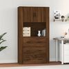 vidaXL Highboard Brown Oak Engineered Wood