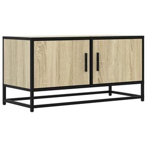 vidaXL TV Cabinet Sonoma Oak 80x34.5x40 cm Engineered Wood and Metal