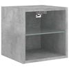 vidaXL 4 Piece TV Wall Units with LED Concrete Grey Engineered Wood