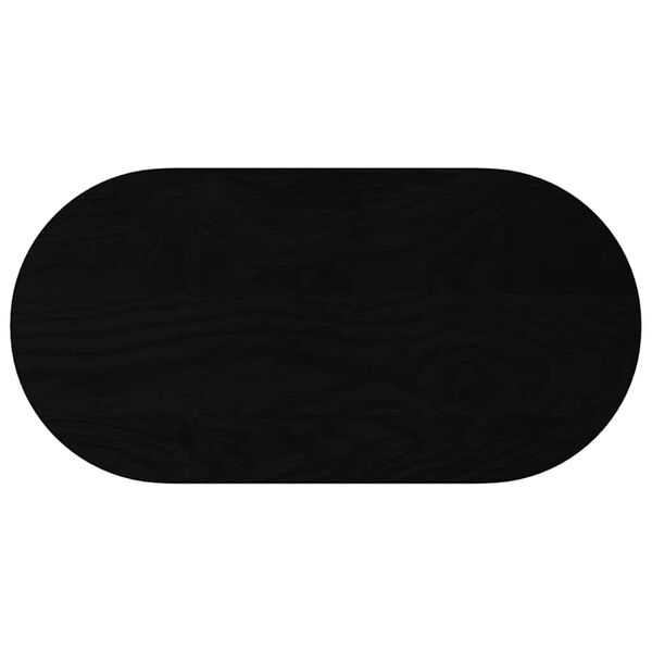 vidaXL Table Top Dark Brown 80x40x4 cm Solid Wood Oak Oval