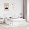 vidaXL Storage Bed with Headboard White 140 x 200 cm Engineered Wood