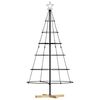 vidaXL Christmas Cone Tree with Stand Black 150 cm Steel