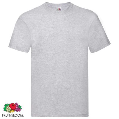 Fruit of the Loom Original T-shirts 5 pcs Grey S Cotton