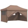 vidaXL Party Tent Folding Brown 292 x 440 x 315 cm Oxford Fabric