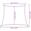 vidaXL Sunshade Sail 160 g/m&sup2; Cream 4/5x4 m HDPE