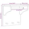 vidaXL Wall-mounted Coat Rack SANDNES 43x30x42 cm Solid Wood Pine