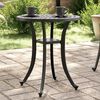 vidaXL Garden Table Black &Oslash;48x53 cm Cast Aluminium