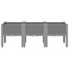 vidaXL Garden Planter with Legs Light Grey 120x40x42 cm PP