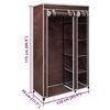 vidaXL Fabric Wardrobes 2 pcs Brown