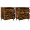 vidaXL Bedside Cabinets 2 pcs Smoked Oak 40x35x50 cm Engineered Wood