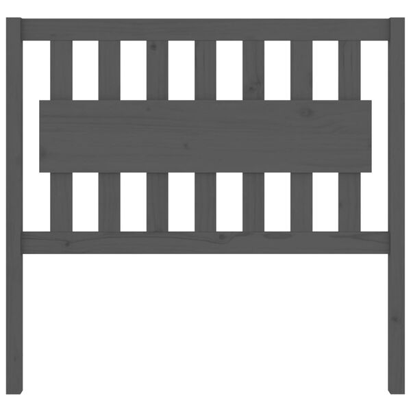 vidaXL Bed Headboard Grey 105.5x4x100 cm Solid Wood Pine