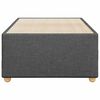 vidaXL Bed Frame without Mattress Dark Grey&nbsp;Single&nbsp;Fabric