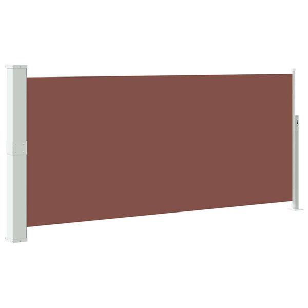 vidaXL Retractable Side Awning 140 x 300 cm Brown