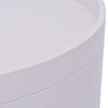vidaXL Side Table with Serving Tray Round 39.5x44.5 cm White