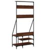 vidaXL Clothes Rack with Shoe Storage Brown Oak 80x40x184 cm