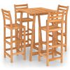 vidaXL 5 Piece Outdoor Bar Set Solid Acacia Wood