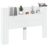 vidaXL Headboard Cabinet with LED White 160 x 16.5 x 103.5 cm