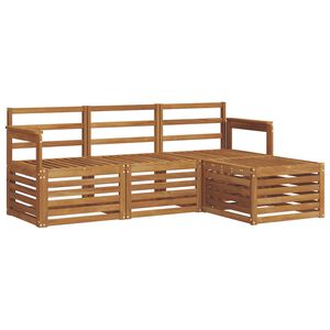vidaXL Outdoor Sofa Set 4 pcs Natural