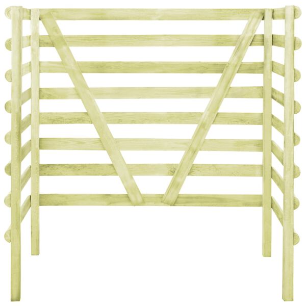 vidaXL Double Bin Shed Green 140x80x150 cm Impregnated Pinewood