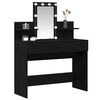 vidaXL Dressing Table Black Oak 100 x 40 x 130 cm Engineered Wood