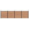 vidaXL Fence Set 4 pcs 699 x 186 cm WPC and Aluminium Brown