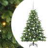 vidaXL Artificial Christmas Tree with 150 LEDs Green 120 cm PE and PVC
