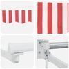 vidaXL Retractable Awning Manual Red and White 400 x 300 cm