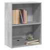 vidaXL 2-Tier Book Cabinet Concrete Grey 60x30x76.5 cm Engineered Wood