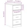 vidaXL Garage Storage Cabinet White 40x51x85 cm Solid Wood Pine