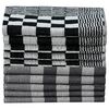 vidaXL 20 Piece Towel Set Black and White Cotton