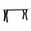 vidaXL Coffee Table Y-Frame 110x40x45 cm Solid Wood Pine and Steel