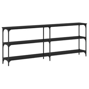 vidaXL Console Table Black oak 200 x 29 x 75 cm