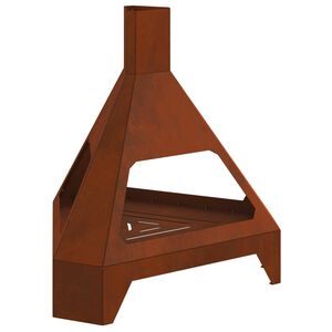 vidaXL Fire Pit Brown 50 x 43 x 52 cm Weathering Steel