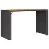vidaXL Garden Bar Table with Acacia Wood Top Black 185x80x110 cm Poly Rattan