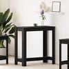vidaXL Bar Table Black Oak 102 x 50 x 103.5 cm Engineered Wood