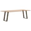 vidaXL Dining Table Legs U-Shaped 2 pcs Natural Steel 60x(72-73) cm Steel