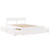 vidaXL Bed Frame without Mattress White 120x190 cm Small Double Solid Wood Pine